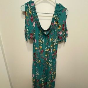 Green floral jumpsuit